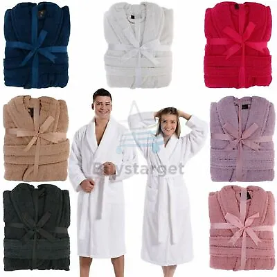 🔥Unisex Luxury 100% COTTON Terry Towelling Bath Robe Dressing Gown Towel Soft  • £14.65