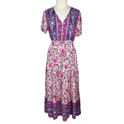 Zaful Womens Maxi Dress Pink Purple Size Large New • £29.19