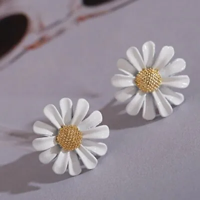 Fashion Daisy Sunflower Earrings Drop Dangle Ear Stud Flower Jewelry Women Gift • £2.63