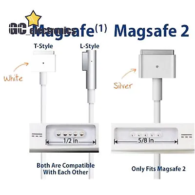 45W 60W 85W Magsafe1&2 L/T Tip Cable AC Power Adapter DC Cord For Macbook Pro • $3.97