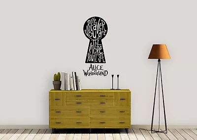 Braver You Are Alice In Wonderland - Inspired Wall Art Decal Vinyl Sticker • £3.49