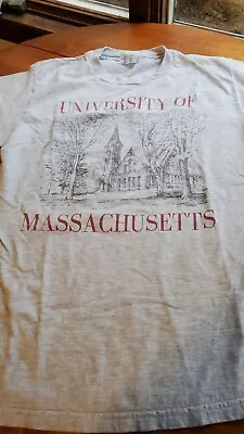 1990s Vintage University Of Massachusetts Single Stitch Tee M Medium • $34.99