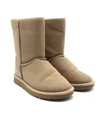 UGG Women's Classic Short 5825 Brown Round Toe Mid-Calf Snow Boots - Size 8 • $19.99