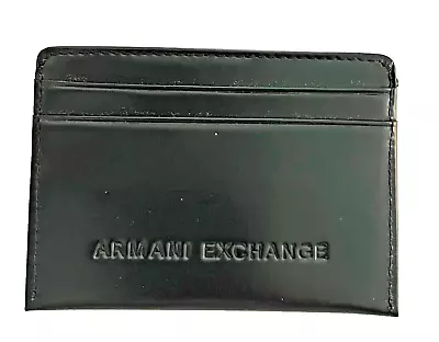 Armani Exchange Men Cards Holder Wallet Black NWT • $19.99