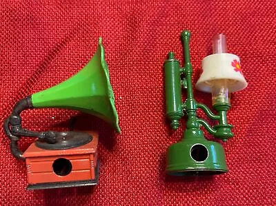 2 VTG Die Cast Mini Mechanical Oil Lamp And RCA Record Player  Pencil Sharpener • $25