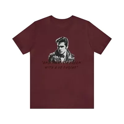 Vintage Elvis Inspired Quote Tee:  Ambition Is A Dream With A V8 Engine  • $26