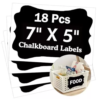 5 X 7 Inch Large Chalkboard Labels Stickers For Storage Bins Vinyl Reusable C... • $14.97