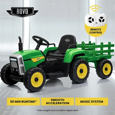 ROVO KIDS Ride On Tractor Toy Battery Electric Operated Car Remote Child Toddler • $235