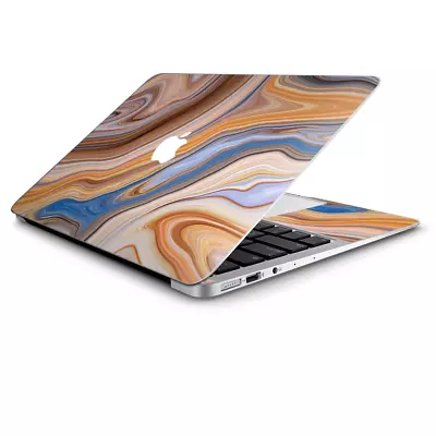 Skin Wrap For Macbook Air 11 Inch Brown Blue Marble Glass • $14.98