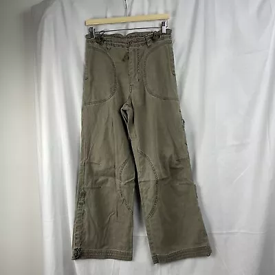 Vintage Y2K Next Cargo Pants Mens W29 L27 Trousers Khaki Combat Linen Cotton • £24.95