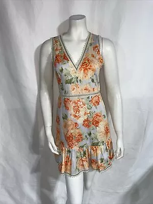 Alice + Olivia Kirean Floral Minidress Size XS Crochet Trim • $49.99