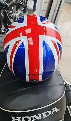 Xs 54 Union Jack Flag Viper Open Face Motorcycle Crash Helmet • $62.20