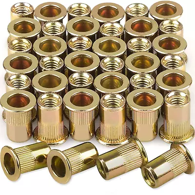 M6 Metric Rivet Nuts Zinc Plated Carbon Steel Threaded Insert Nut Nutsert Rivnut • $13.67