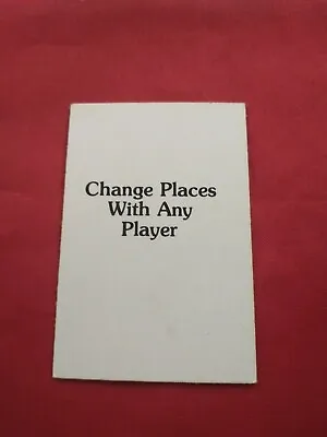 Mystery Mansion Board Game 1984 REPLACEMENT CHANGE PLACES SEARCH CARD *73G • $7