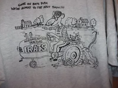 Restored Antique Tractors R.A.T.S Eagle River 500 Mile Run Gray 3XL T Shirt 1999 • $13.12