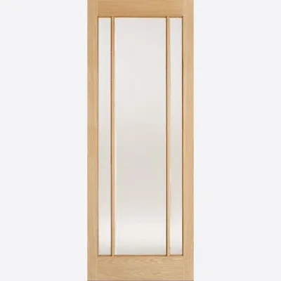 Internal Lincoln Oak Pre Finished Clear Glazed Door • £104.99