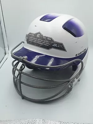 Easton Junior Z5 Batters Helmet SB Mask (Hat Size 6 3/8 - 7 1/8) White/Purple • $15.99