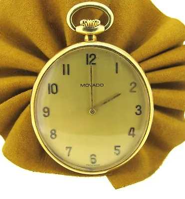 Movado Vintage Zenith Movement 18k Yellow Gold Hand Winding Oval Pocket Watch • $1299