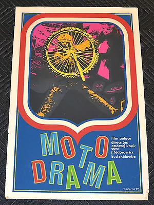 1975 Original Cuban Movie Poster Motodrama Motorcross Reboiro Authentic Art • $850