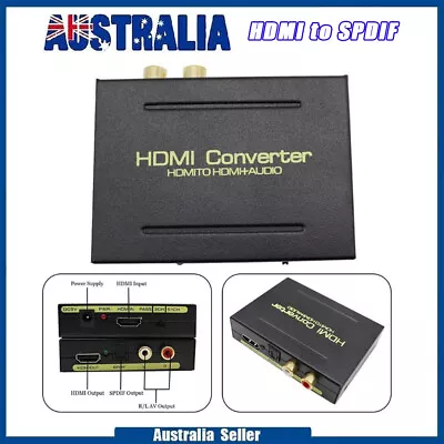 1/2x Optical 4K RCA L/R Analog Audio Extractor HDMI To SPDIF Converter Splitter • $15.67