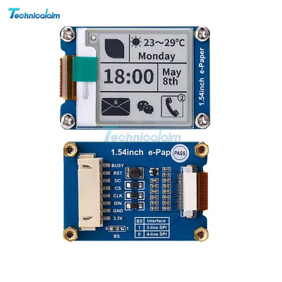 1.54   E-Ink Display Module E-paper Black White Display Screen SPI Interface • $16.25