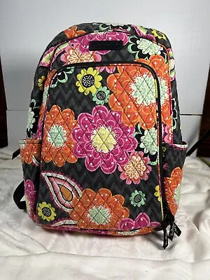 Vera Bradley Backpack Va Va Bloom Paisley Flowers Pink Black Orange • $21.75