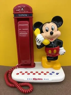 Showa Vintage Mickey Mouse Desk Phone Kanda 1986 DK-642 Japan • £161.53