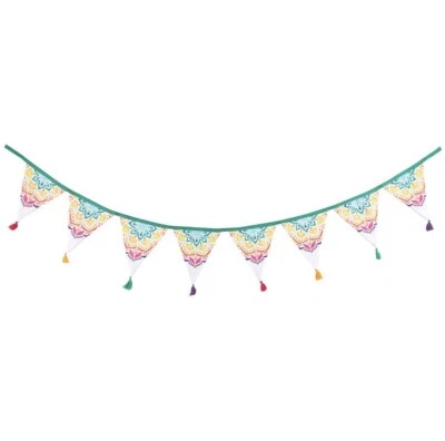 £6.50 • Buy Rainbow Mandala Bunting Flags Pennant Tassels Spiritual Camping Garden Decor