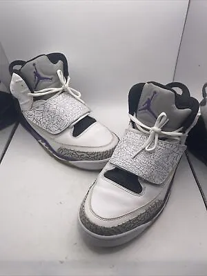 Nike Air Jordan Son Of Mars (2011/2012) White Purple Grey 512245-106 Size 12 • $69.95