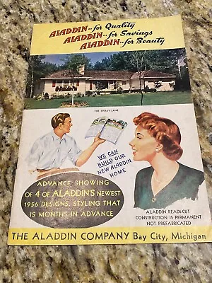 1956 Mid Century Aladdin Homes Catalog Readi-Cut Houses Floor Plans • $18