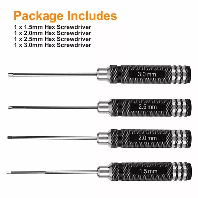 £11.39 • Buy 4x RC Hex Screwdrivers Repair Tool Screw Driver Key Tool Kit For RC Boat Car