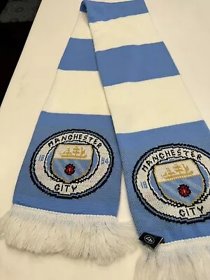 Manchester City Football Scarf Reversible Soccer Heavy Knit Excellent Condition • $16.99