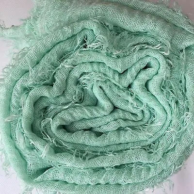  Crimp Frayed Edges Crinkle Maxi Scarf Cotton  Soft  High Quality Hijab Scarf • £2.99