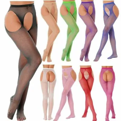 Womens Fishnet Thigh High Tights Lingerie Stocking Suspender Baby Doll Pantyhose • $7.43