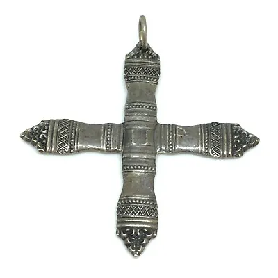 $95 • Buy Vintage Towle Sterling Silver 925 Ornate Decorated Cross Pendant Ornament 2.5 