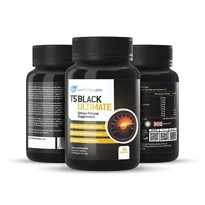 T5 Black Ultimate Strongest Fat Burners Extreme Diet Weight Loss Slimming Pills  • £8.99