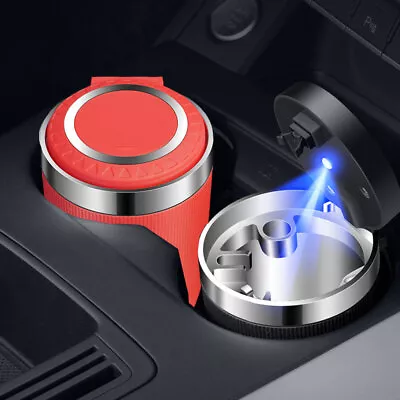 1x Car Parts Ashtray With Lid Smell Proof Blue Led Ashtray Cup Tool Accessories • $9.99