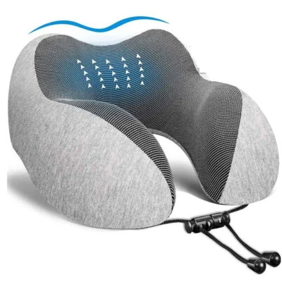 $19.42 • Buy Travel Pillow Memory Foam U Shaped Neck Support Head Rest Airplane Soft Cushi J.