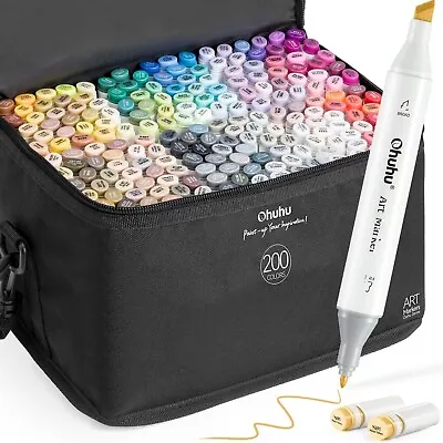 Ohuhu Alcohol Markers Double Tipped Art Marker Set For Kids Adults Coloring Boo • $229.99