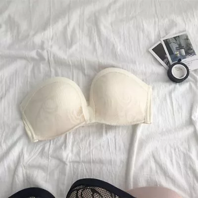 Women Underwear Strapless Bra Invisible Traceless Bra Sexy Without Steel Rings • £9.07