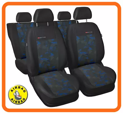 Car Seat Covers Full Set Fit Daewoo Matiz - Charcoal Grey/blue Velour • $68.47