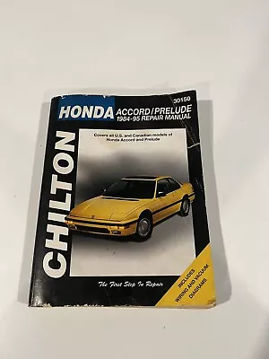 Repair Manual Chilton Honda Accord 2ND 3RD Gen Prelude 1984-95 30150 *READ* • $14.99
