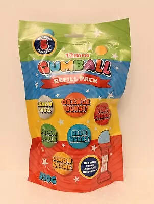 £7.85 • Buy Gumball Dispenser Refill Pack 12mm Gumballs Sweets - 6 Flavours 350g