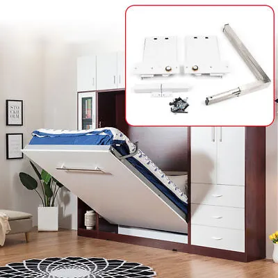 Murphy Wall Bed Spring Mechanism Hardware White Kit Horizontal Vertical Twin Bed • $71.06
