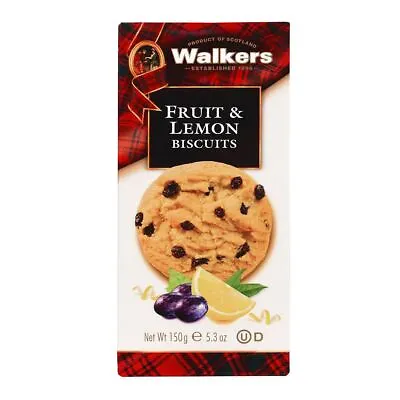 Walkers Fruit And Lemon Biscuits 150g Shortbread Biscuits Pack Of 4 • £15.99