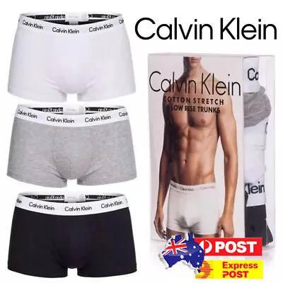 3Pack Calvin Klein Classic Men Boxers Low Rise Trunks CK Underwear Shorts M-L-XL • $25.89