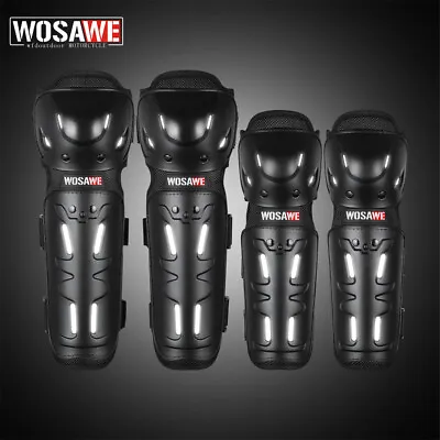 WOSAWE Adult Motorcycle Knee Pads Protective Brace Elbow Protection Gear Guards • $20.59