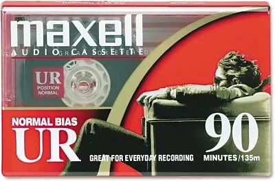 New Maxwell Audio Cassette 90 Minutes Normal Bias UR Blank Tape Record SEALED • $4.97