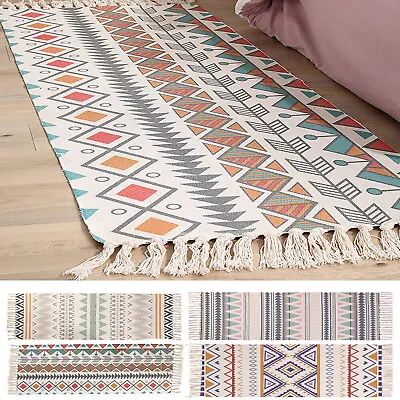 $8.54 • Buy Bohemian Stair Hallway Runner Rug Doubleside Weaving Tassel Aera Carpet Home Mat