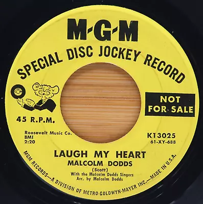 Malcolm Dodds - Laugh My Heart / Without A Song - Soul 45 *promo* Mgm • $74.87